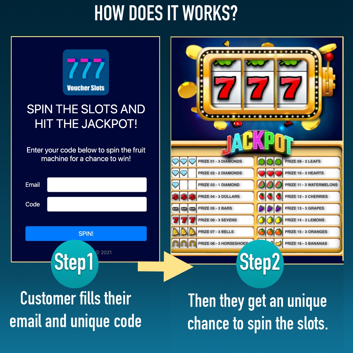 Voucher Slots - Engage and give prizes to your customers - 1